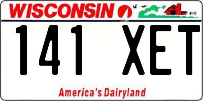 WI license plate 141XET