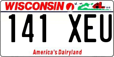 WI license plate 141XEU