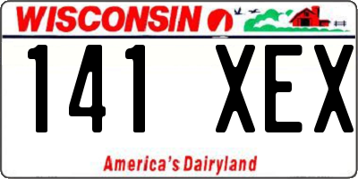 WI license plate 141XEX