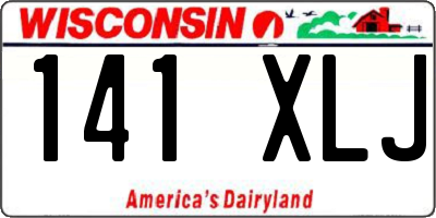 WI license plate 141XLJ
