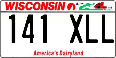 WI license plate 141XLL