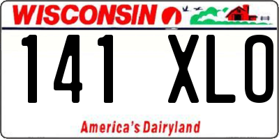 WI license plate 141XLO