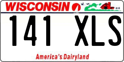 WI license plate 141XLS
