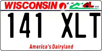 WI license plate 141XLT
