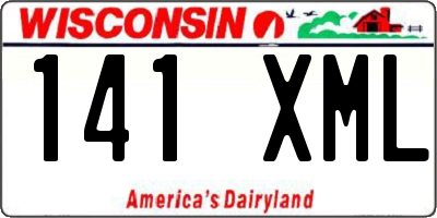 WI license plate 141XML