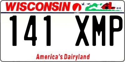 WI license plate 141XMP