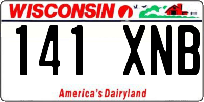 WI license plate 141XNB