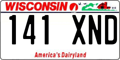 WI license plate 141XND