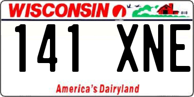 WI license plate 141XNE