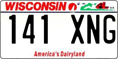 WI license plate 141XNG