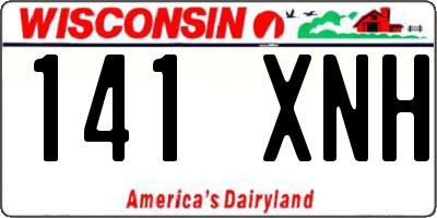 WI license plate 141XNH