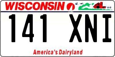 WI license plate 141XNI