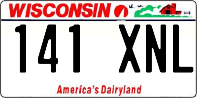 WI license plate 141XNL