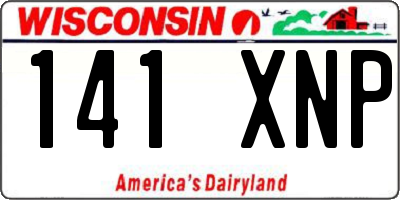 WI license plate 141XNP