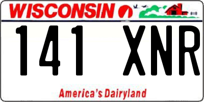 WI license plate 141XNR