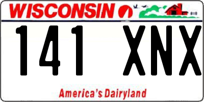 WI license plate 141XNX
