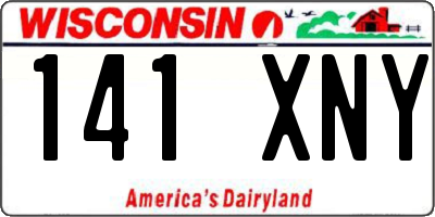 WI license plate 141XNY