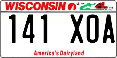 WI license plate 141XOA