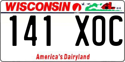 WI license plate 141XOC