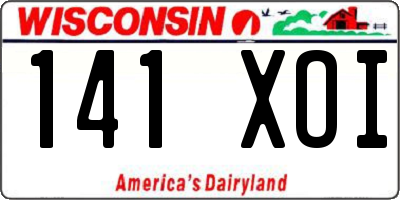 WI license plate 141XOI