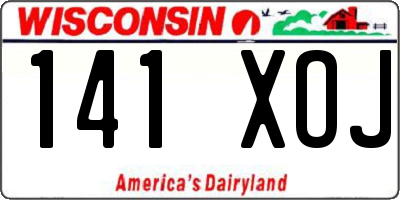 WI license plate 141XOJ