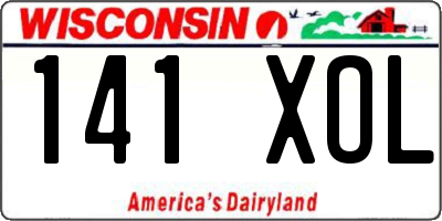 WI license plate 141XOL