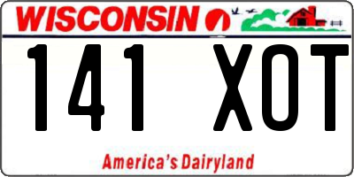 WI license plate 141XOT