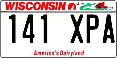 WI license plate 141XPA