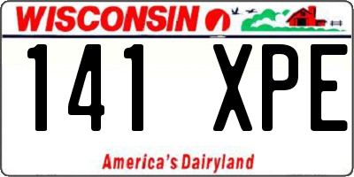 WI license plate 141XPE