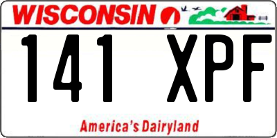 WI license plate 141XPF