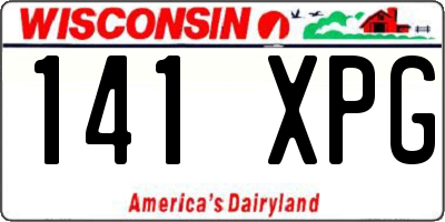 WI license plate 141XPG