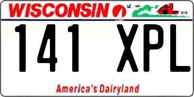WI license plate 141XPL