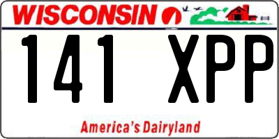 WI license plate 141XPP