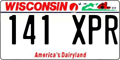 WI license plate 141XPR