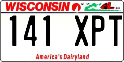 WI license plate 141XPT