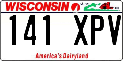 WI license plate 141XPV