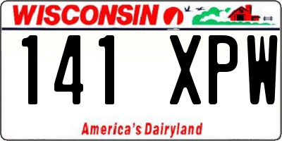 WI license plate 141XPW