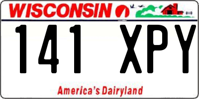 WI license plate 141XPY