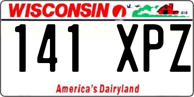 WI license plate 141XPZ