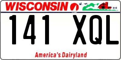 WI license plate 141XQL