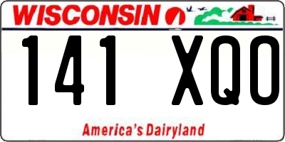 WI license plate 141XQO