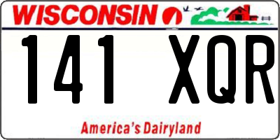 WI license plate 141XQR