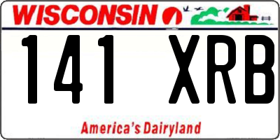 WI license plate 141XRB