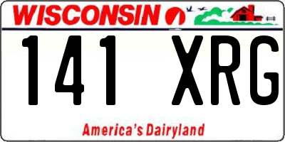 WI license plate 141XRG