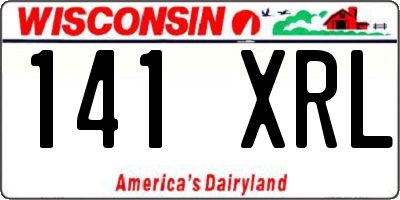 WI license plate 141XRL