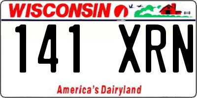 WI license plate 141XRN