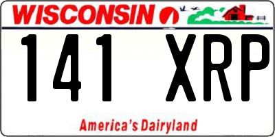 WI license plate 141XRP