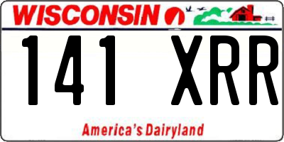 WI license plate 141XRR