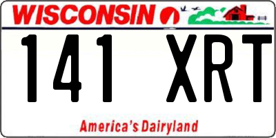 WI license plate 141XRT