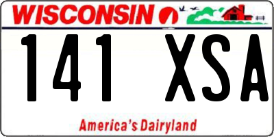 WI license plate 141XSA